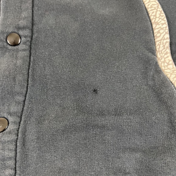 Jordan Jumpman Hoodie Mens Small Black Elephant Print Brooklyn Snap Cardigan - Picture 8 of 15